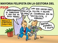 Mayoría felipista en la gestora del PSOE